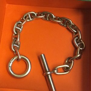 Sterling silver chain anchor bracelet